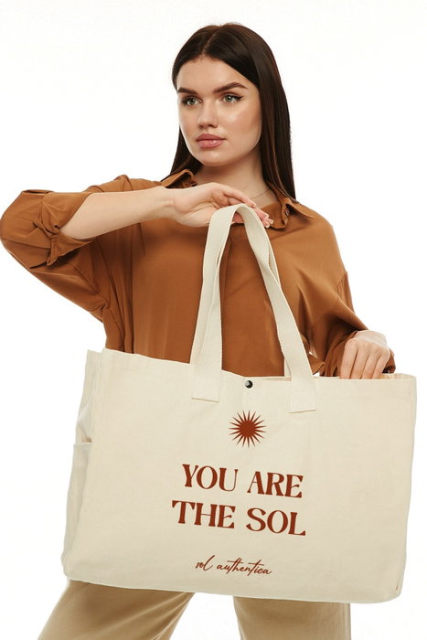 Zoozie Bags Bolsa Tote de Lona Crema Zoozie Bags Bolsa Tote de Lona Crema